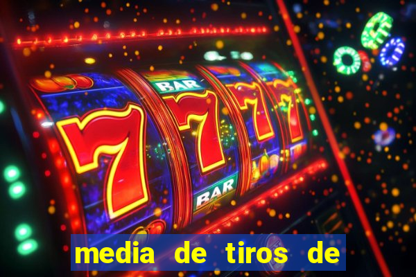 media de tiros de meta por jogo